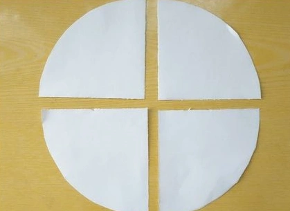 a fan shape